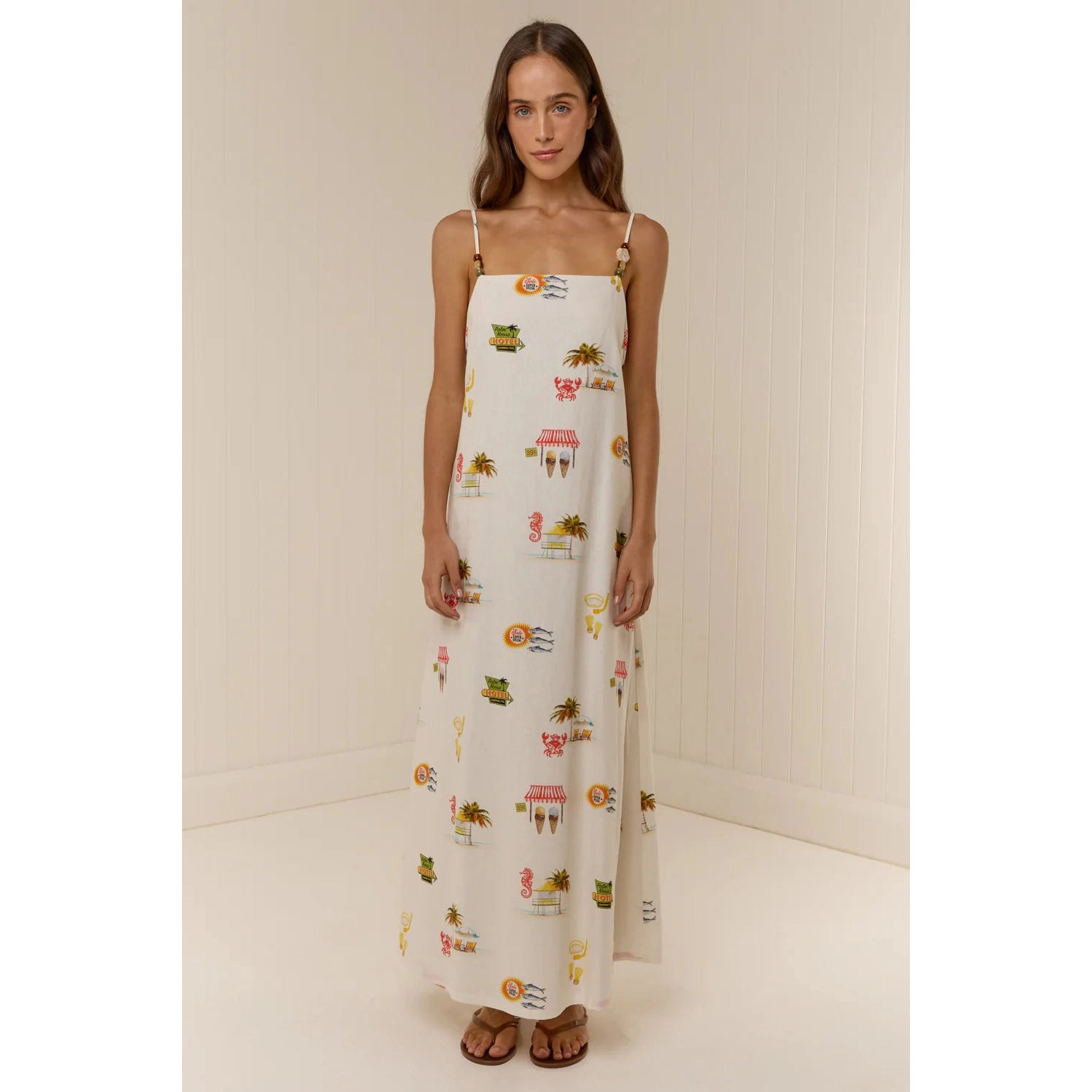 Heidi Dress Tropicana Palm Noosa