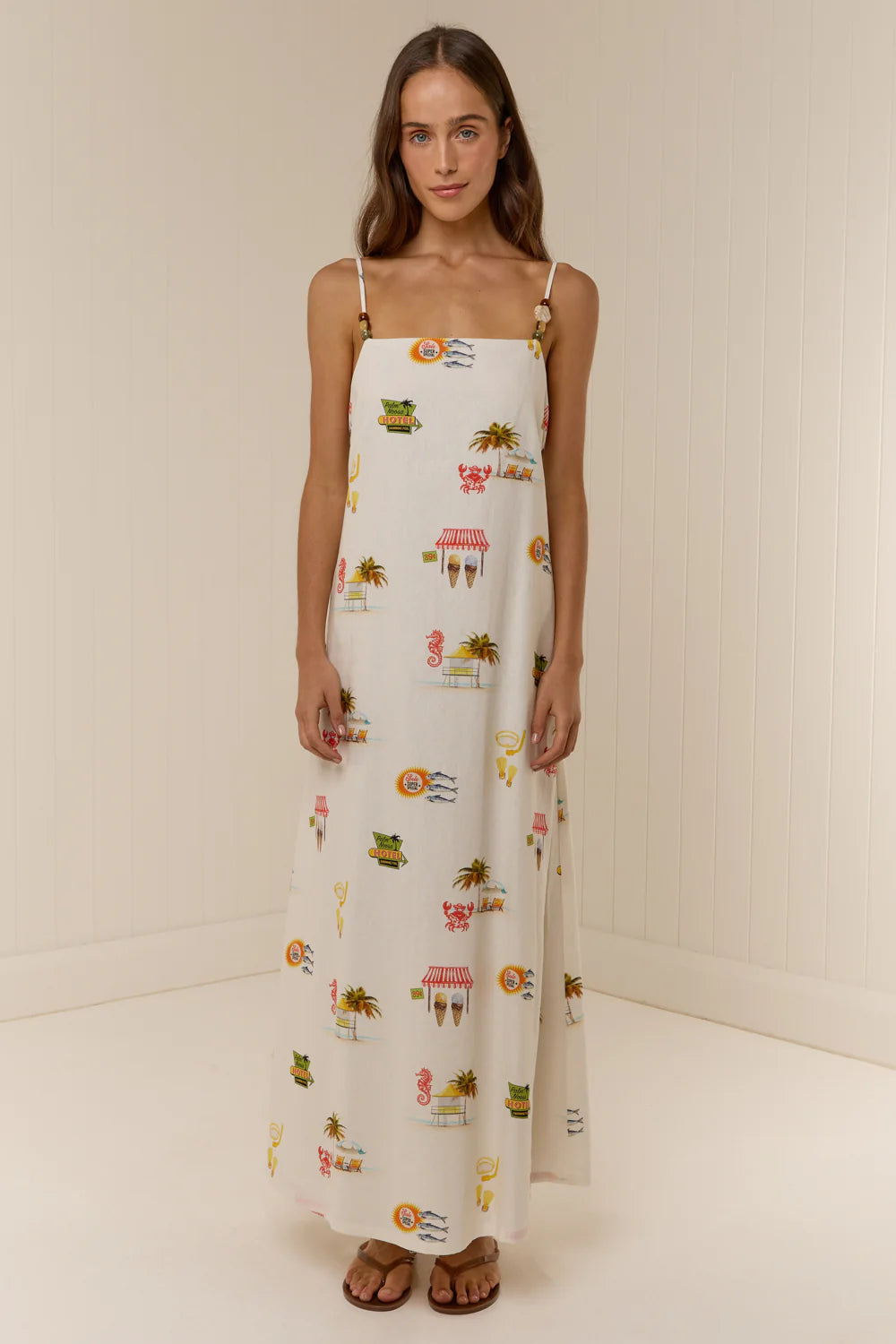 Heidi Dress Tropicana Palm Noosa