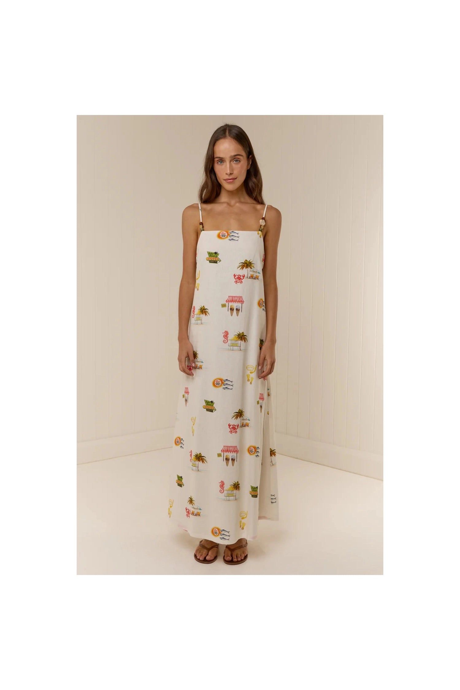 Heidi Dress Tropicana Palm Noosa