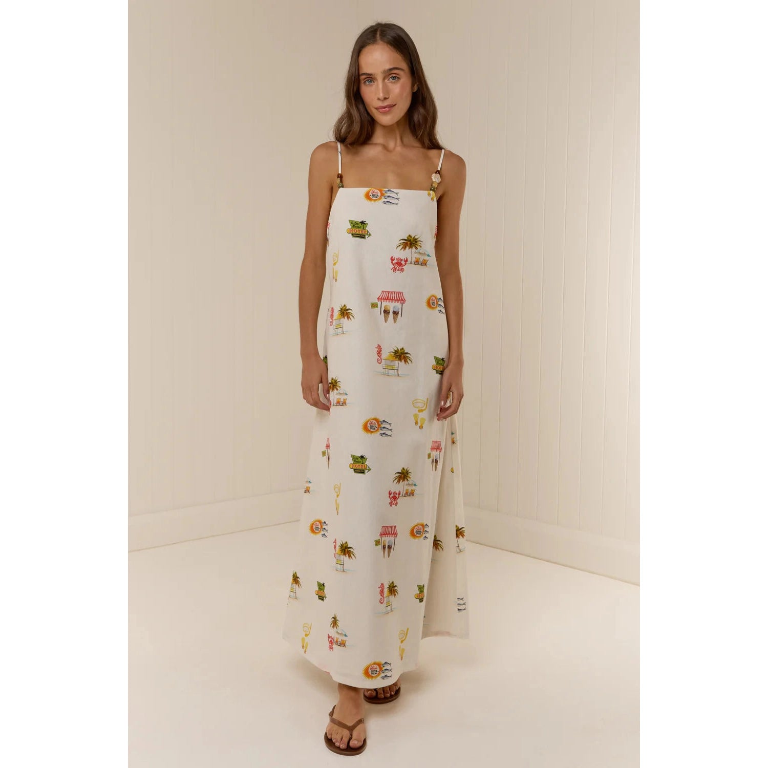 Heidi Dress Tropicana Palm Noosa