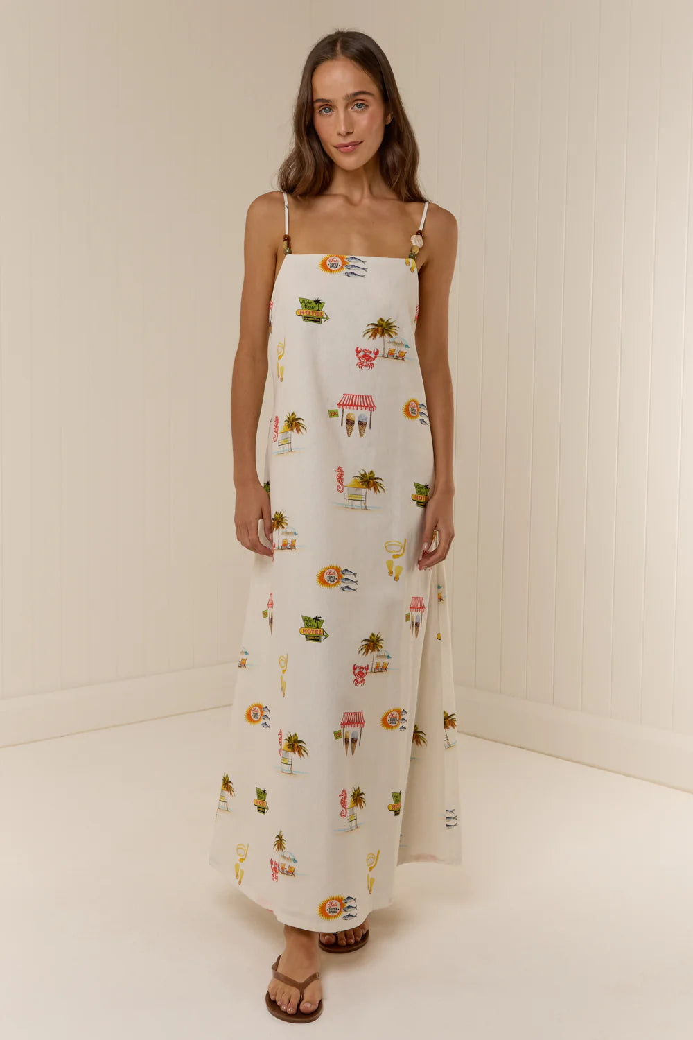Heidi Dress Tropicana Palm Noosa