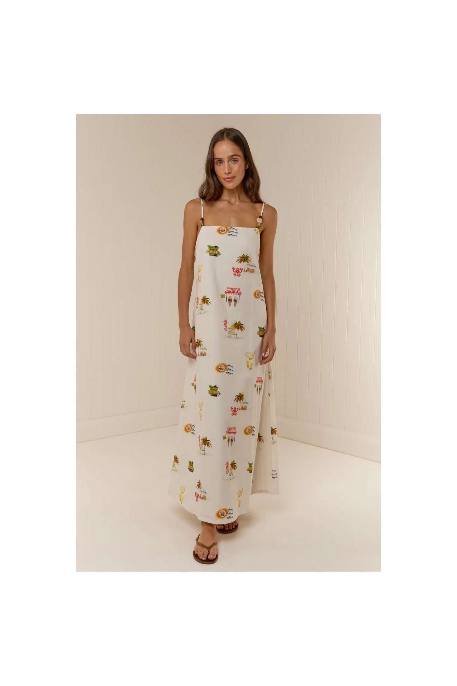 Heidi Dress Tropicana Palm Noosa