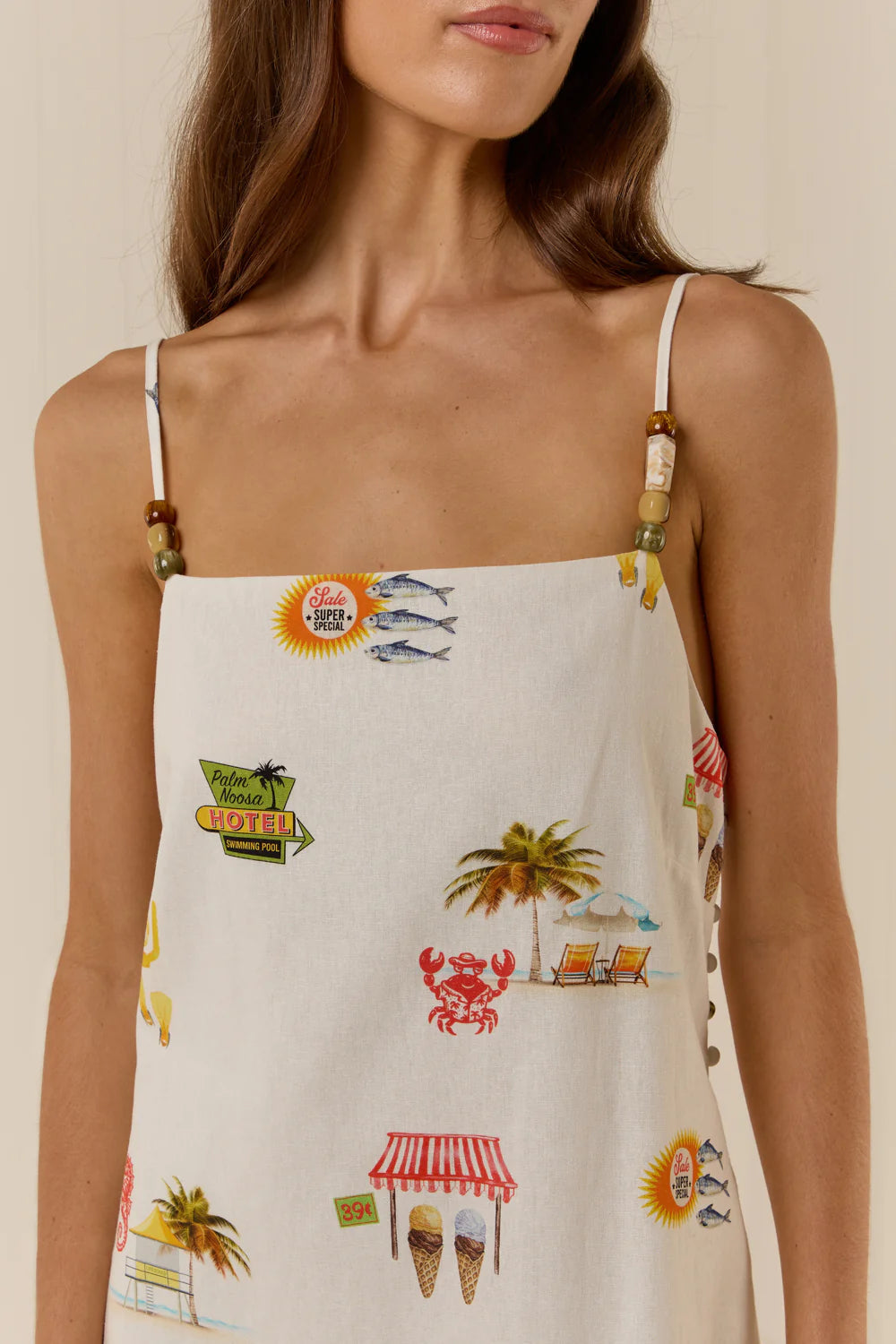 Heidi Dress Tropicana Palm Noosa