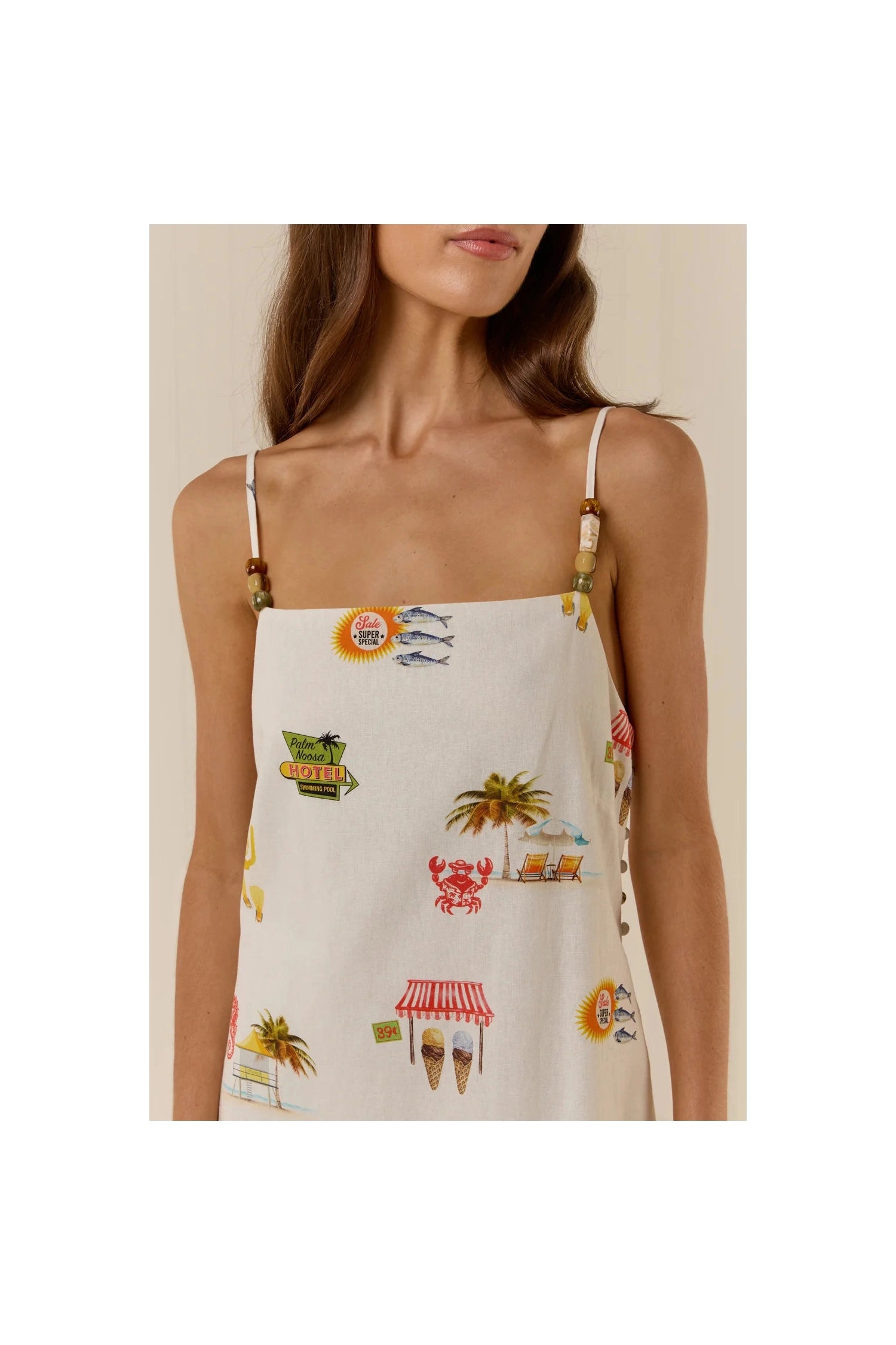 Heidi Dress Tropicana Palm Noosa