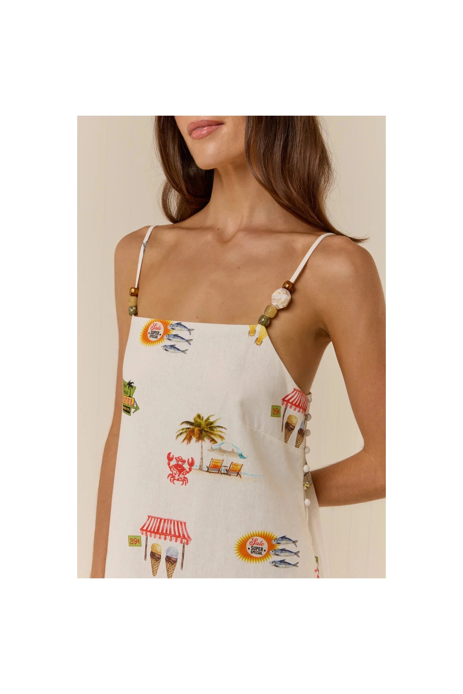 Heidi Dress Tropicana Palm Noosa