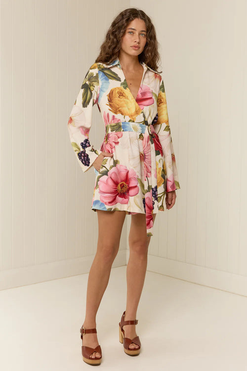 Quieta Mini Dress Rosetta Palm Noosa