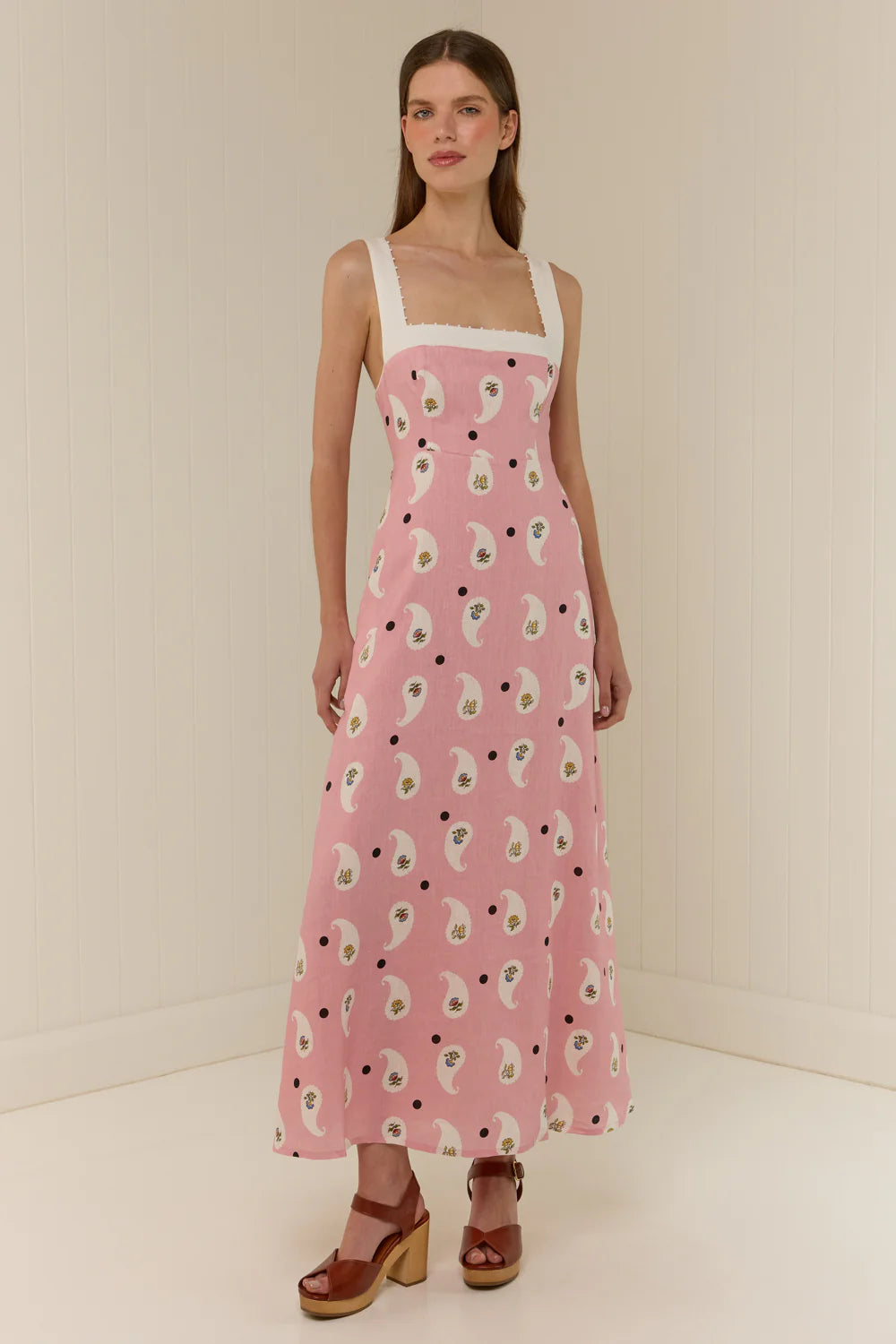 Frankie Dress Bicheno Paisley Palm Noosa
