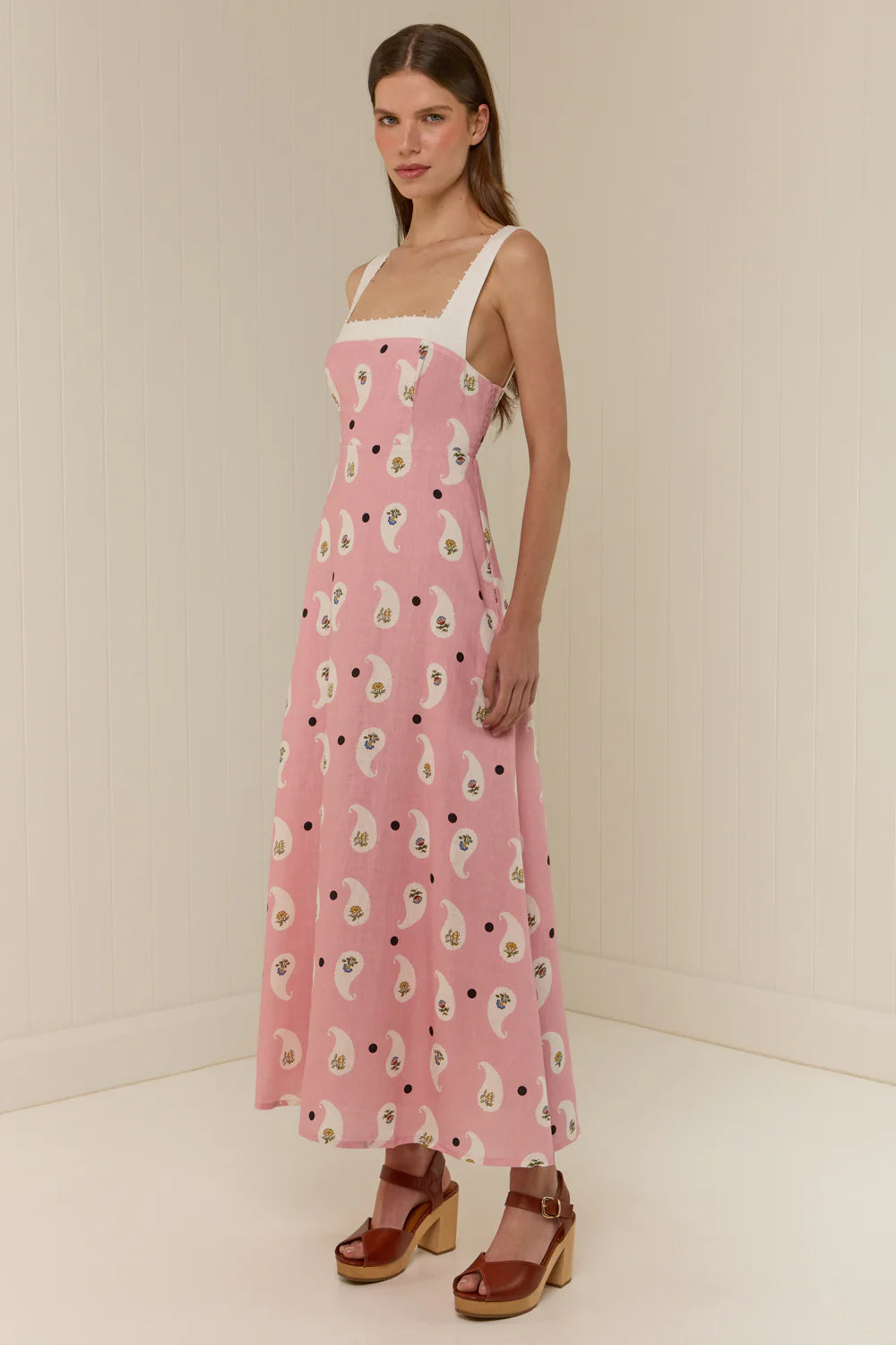 Frankie Dress Bicheno Paisley Palm Noosa