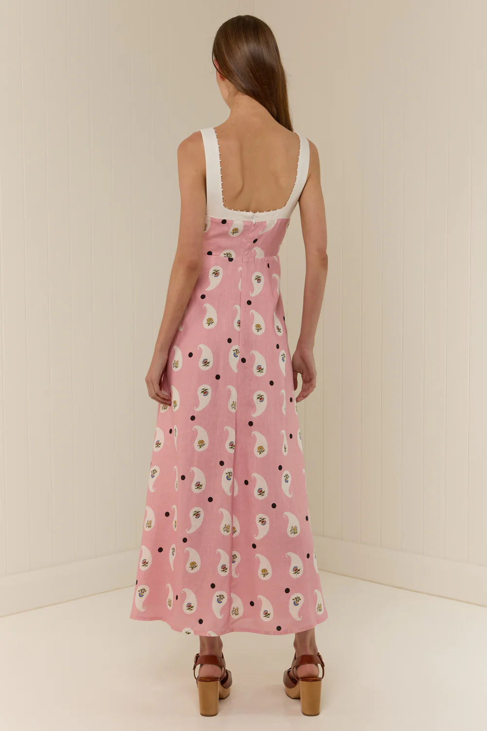 Frankie Dress Bicheno Paisley Palm Noosa
