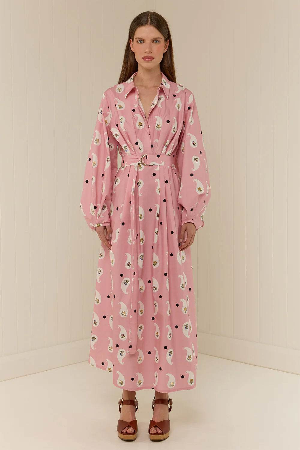 Emily Shirt Dress Bicheno Paisley Palm Noosa