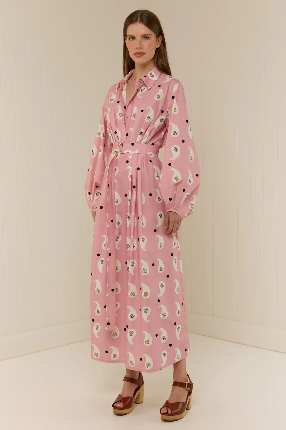 Emily Shirt Dress Bicheno Paisley Palm Noosa