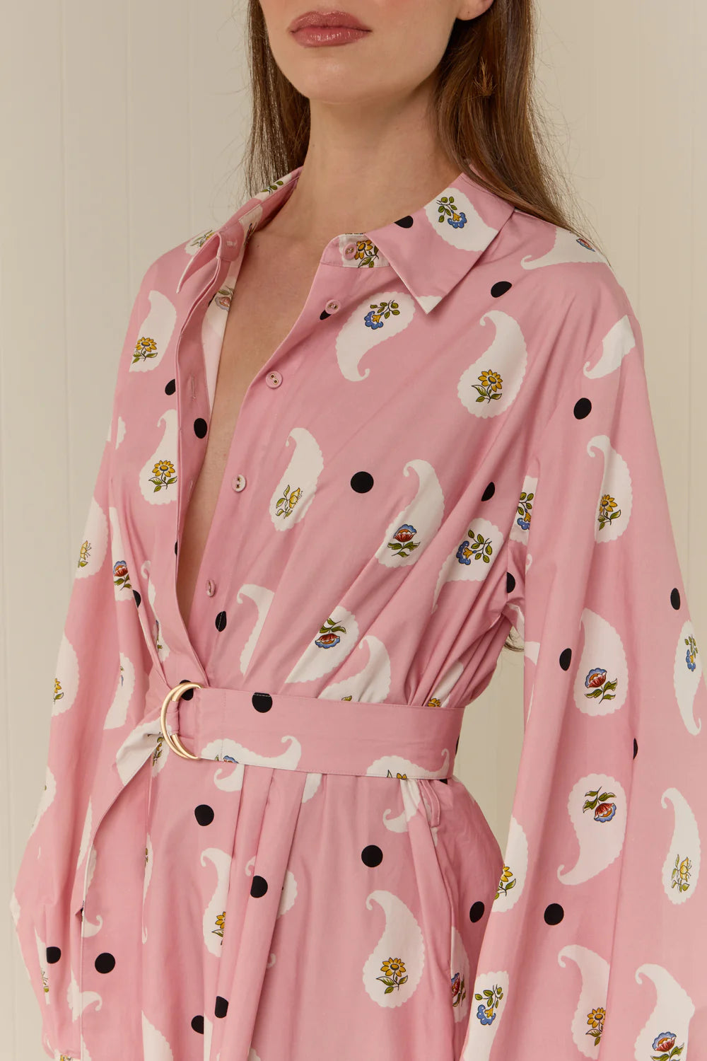 Emily Shirt Dress Bicheno Paisley Palm Noosa