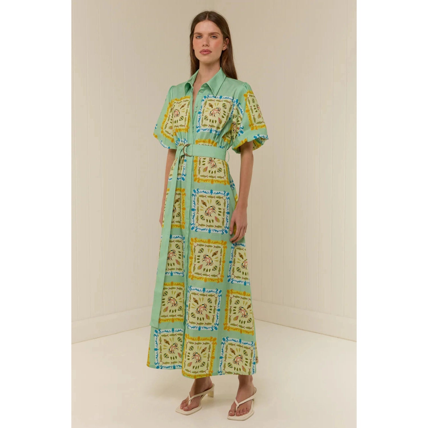 Paddi Dress Saya Shells Palm Noosa