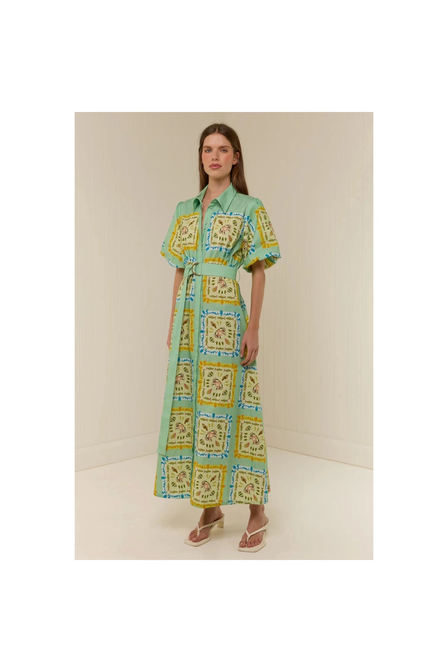 Paddi Dress Saya Shells Palm Noosa