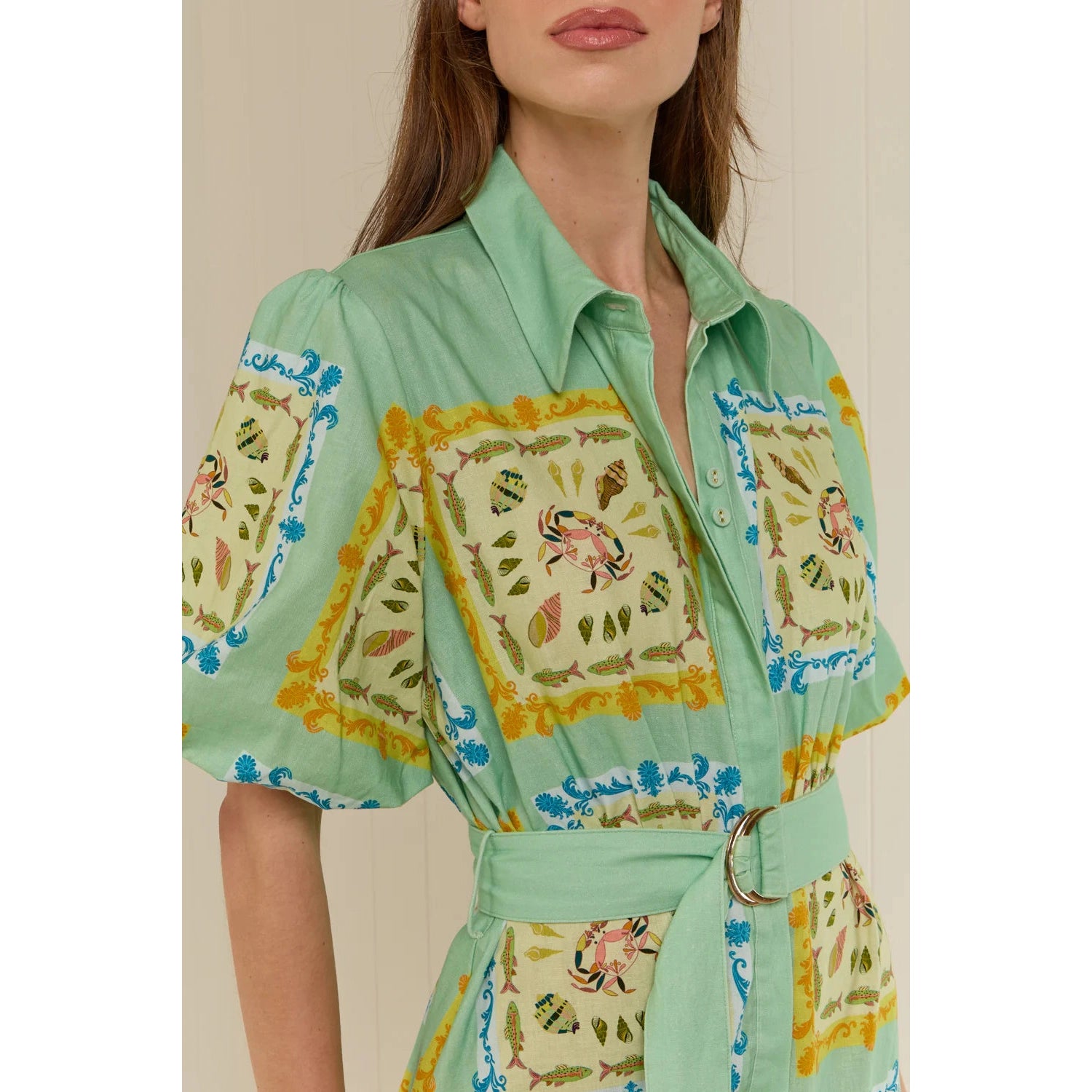 Paddi Dress Saya Shells Palm Noosa