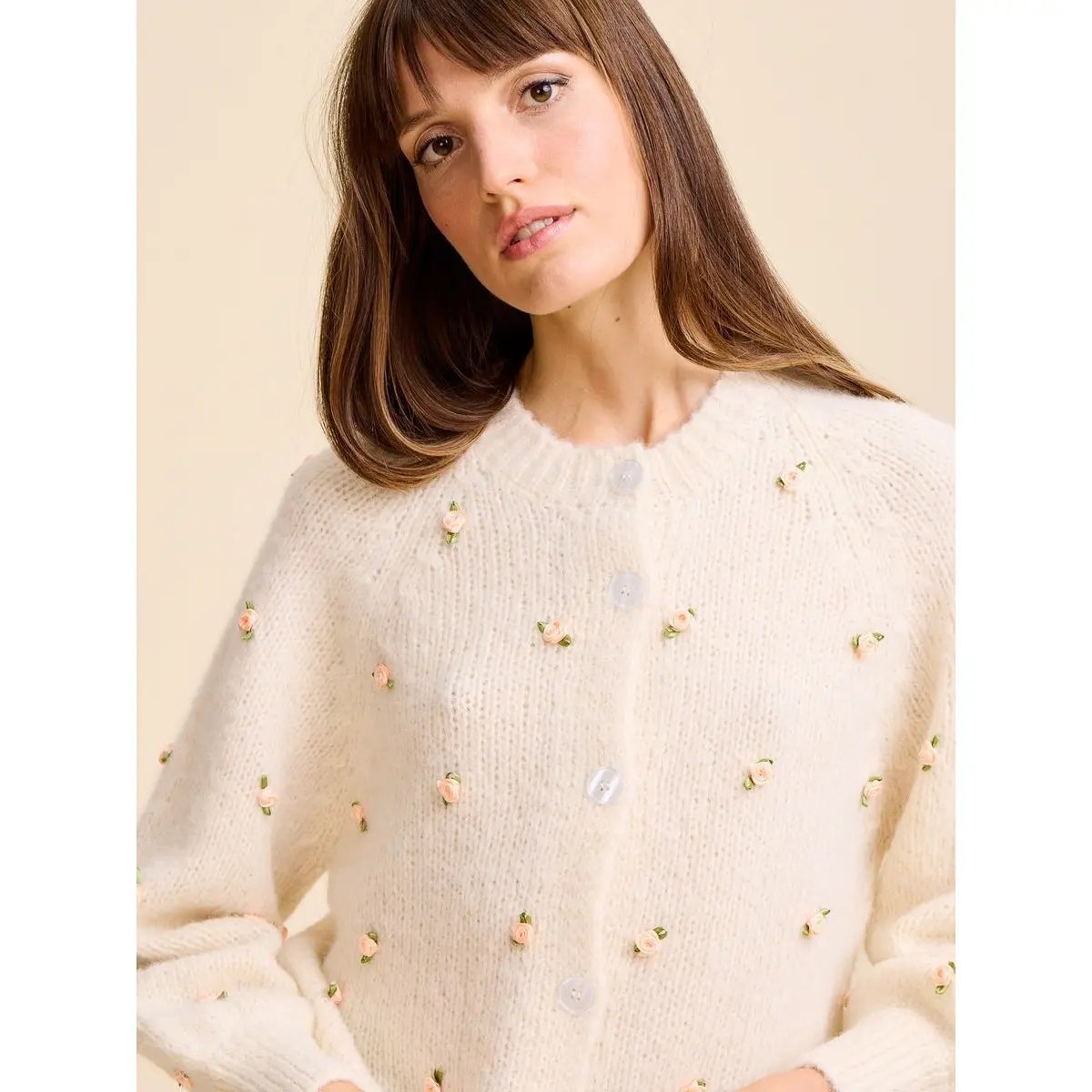 Priscilla Cardigan in Rosette Mille