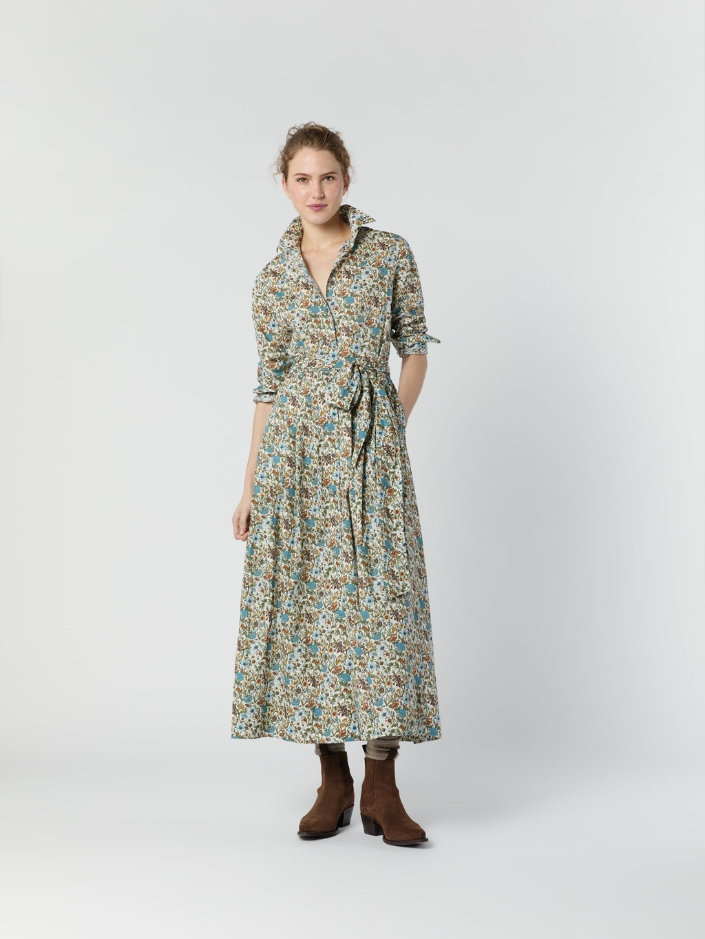 Classic Shirtwaist Maxi Dress Mashburn
