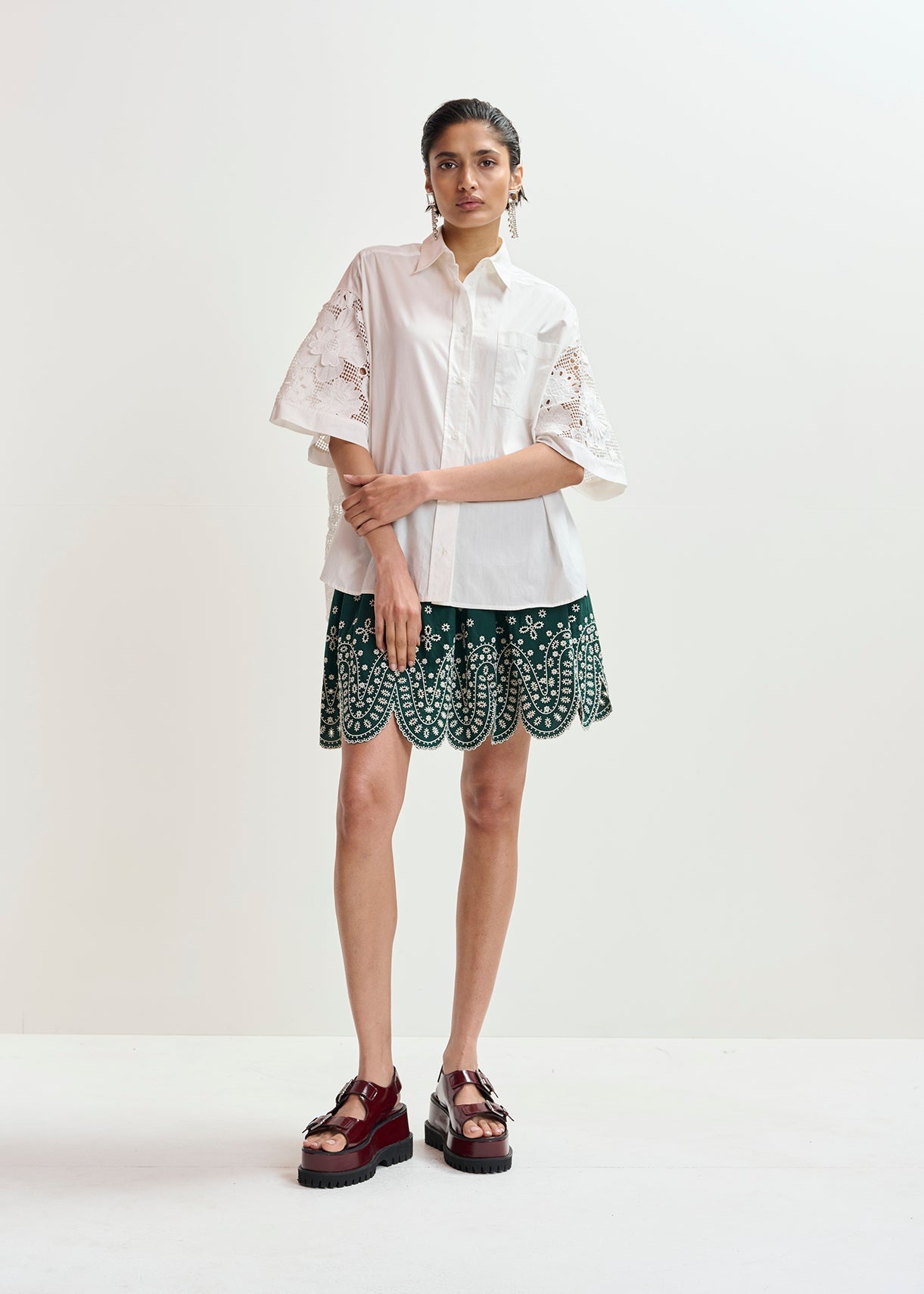 KALI OVERSIZED LACE SHIRT ESSENTIEL ANTWERP
