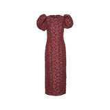 Jacquard Midi Puffy Dress