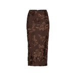 Flower Mesh Pencil Skirt
