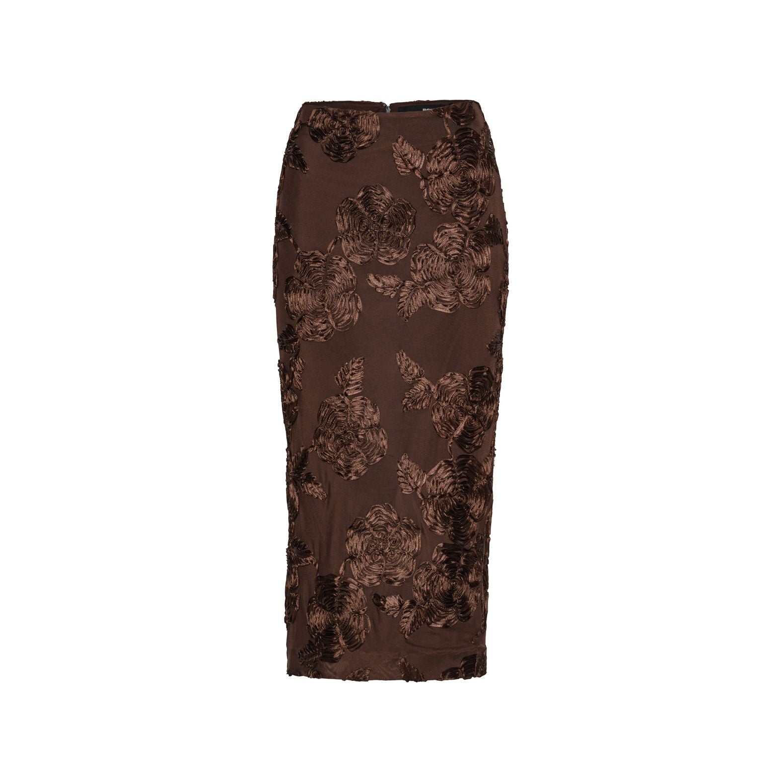 Flower Mesh Pencil Skirt