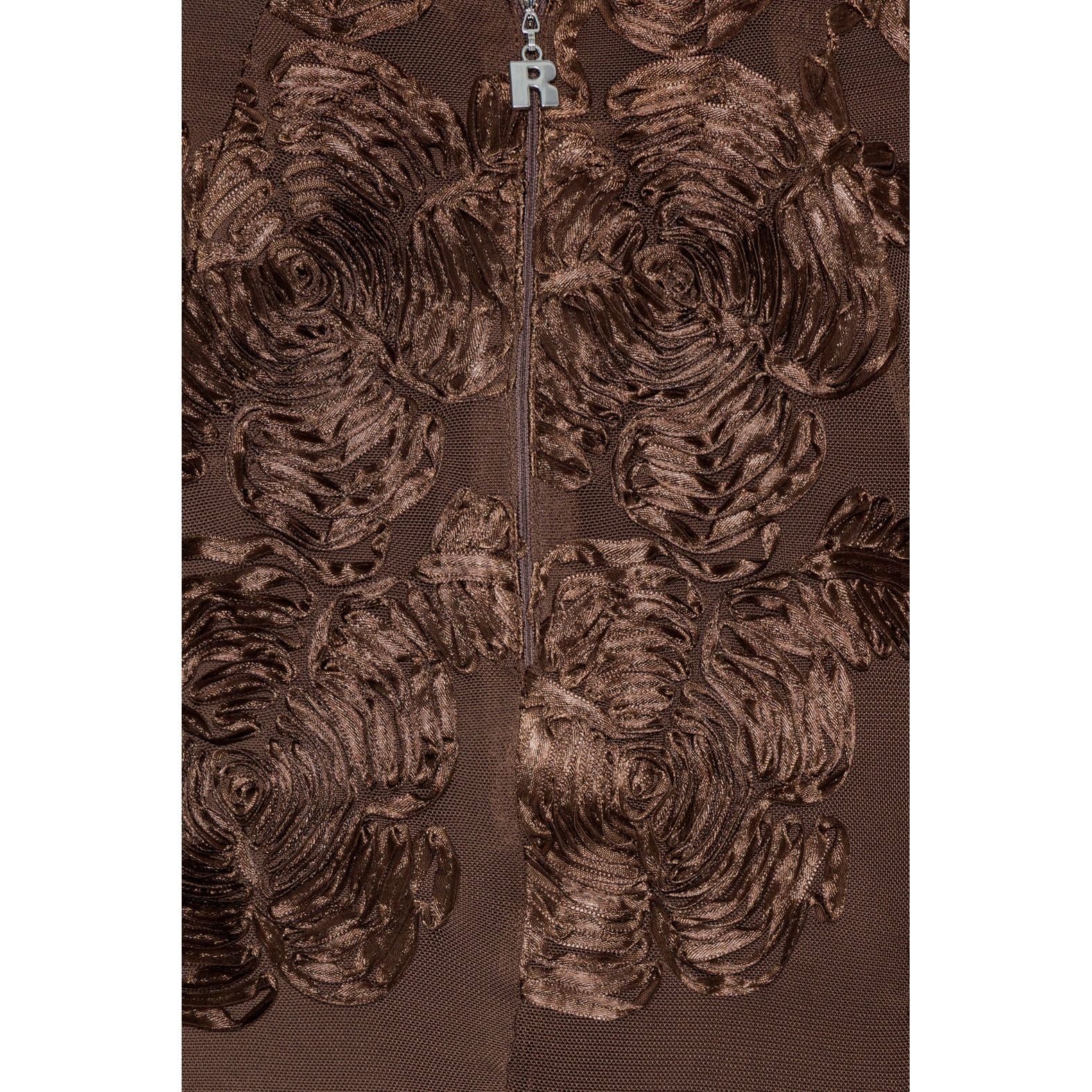 Flower Mesh Pencil Skirt