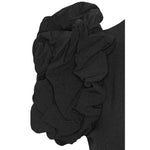Crepe Puffy Midi Dress