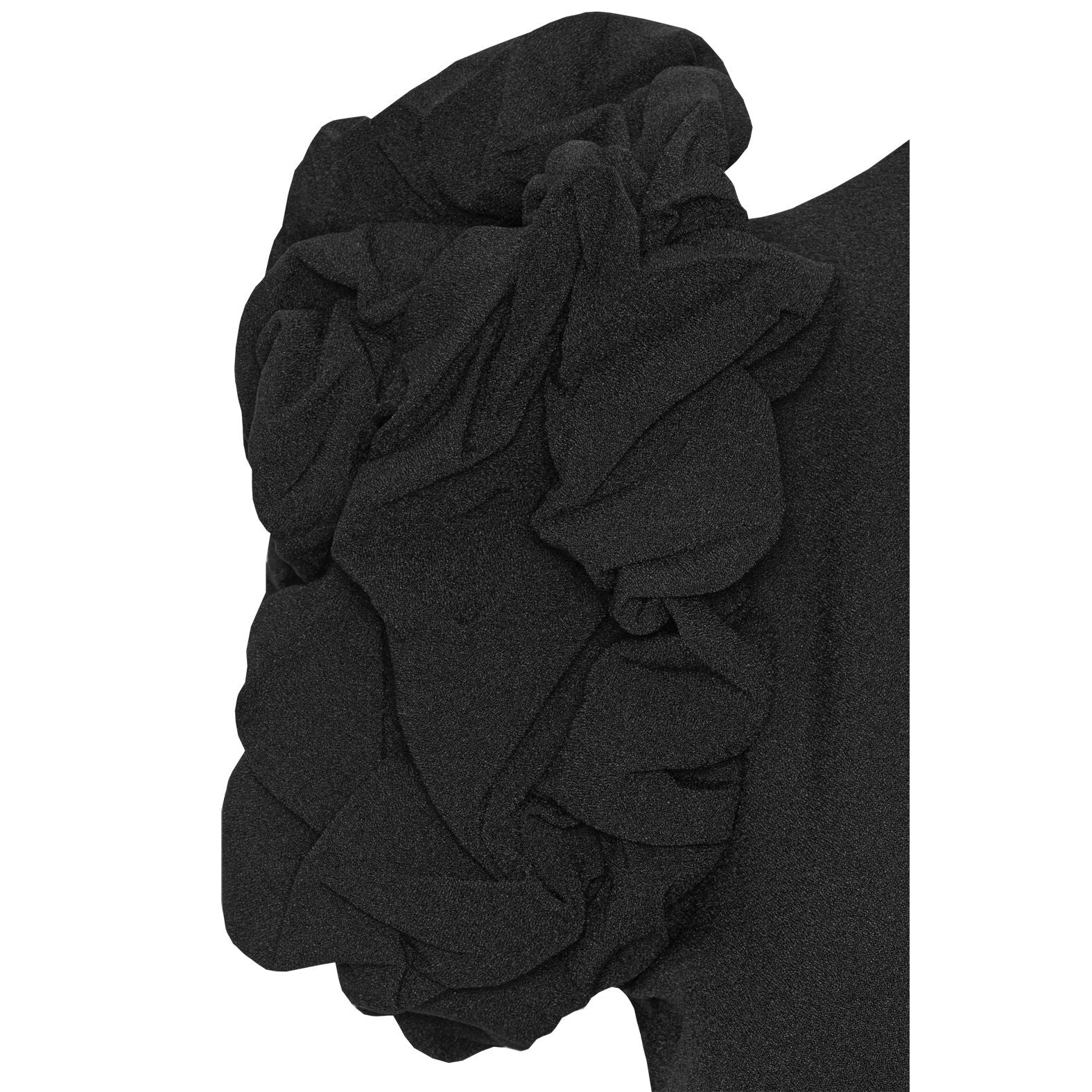 Crepe Puffy Midi Dress