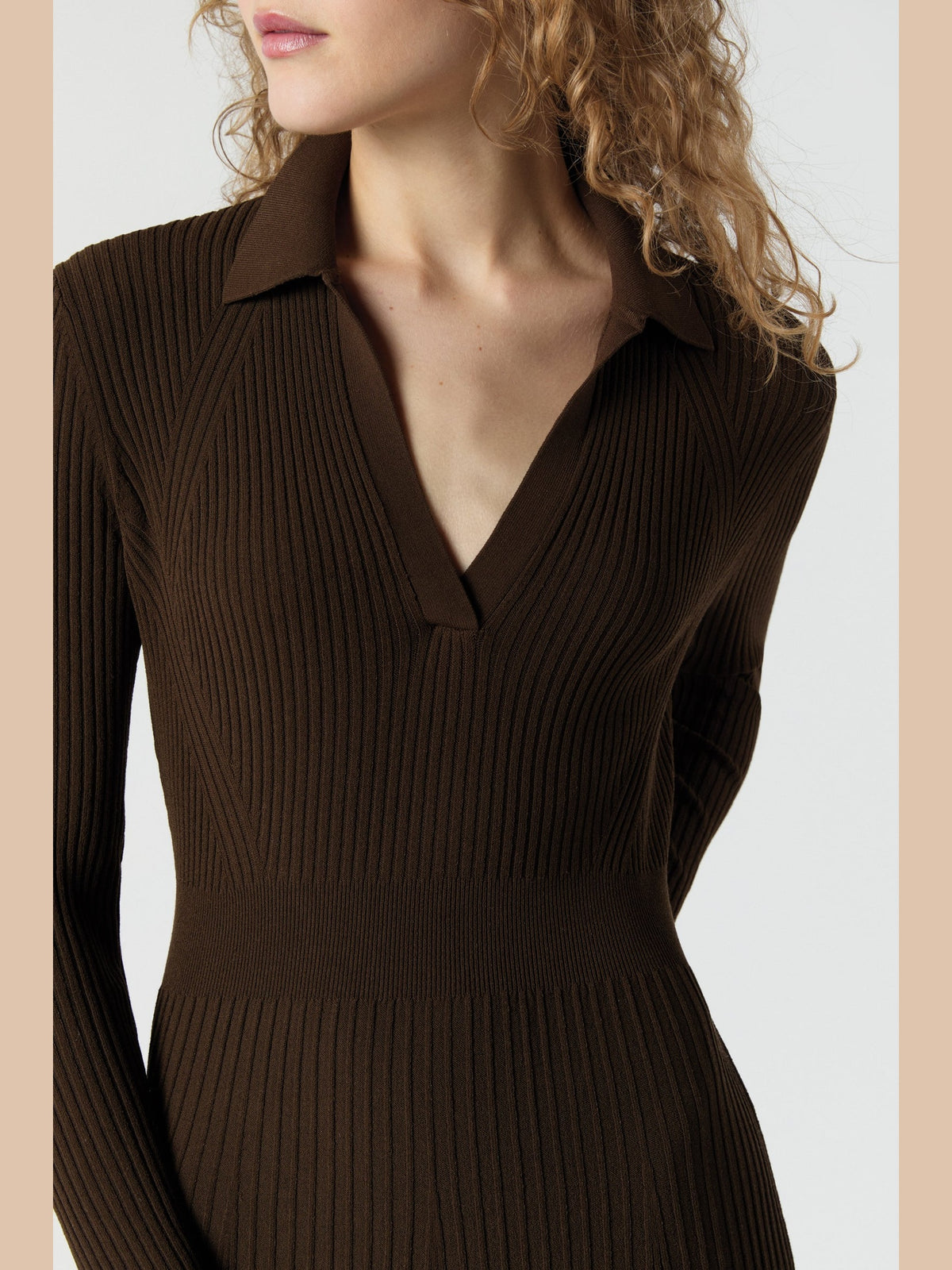 Addie Johnny-Collar Sweater Dress Mashburn