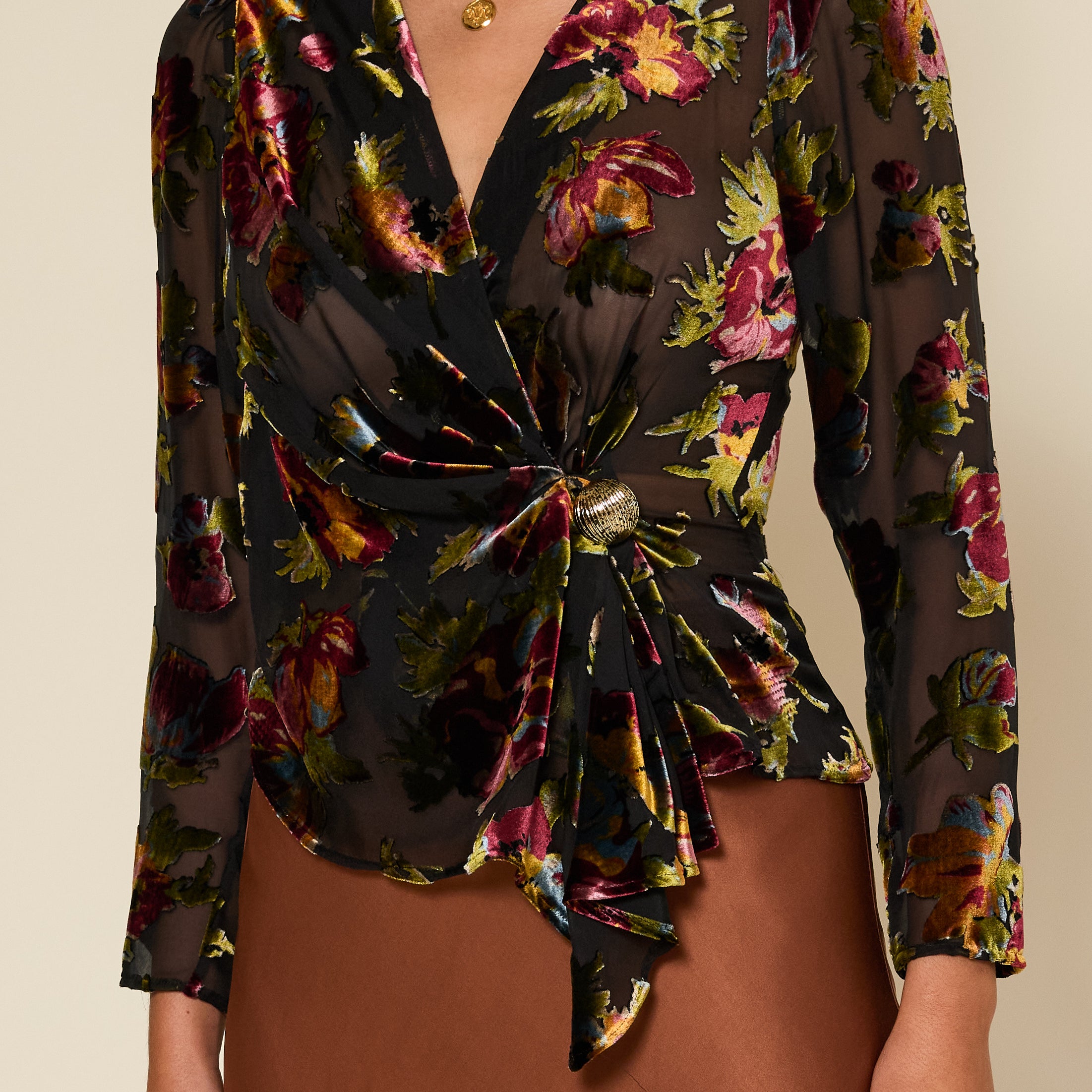 Everlyn Top Countryside Devoré Black