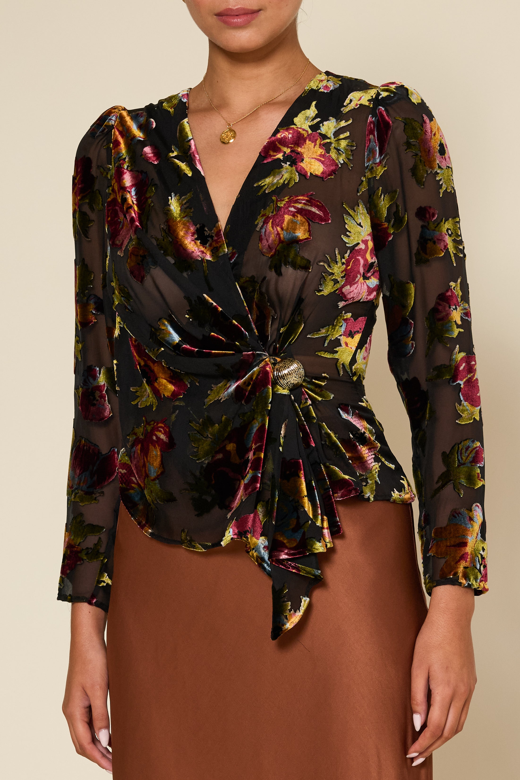 Everlyn Top Countryside Devoré Black