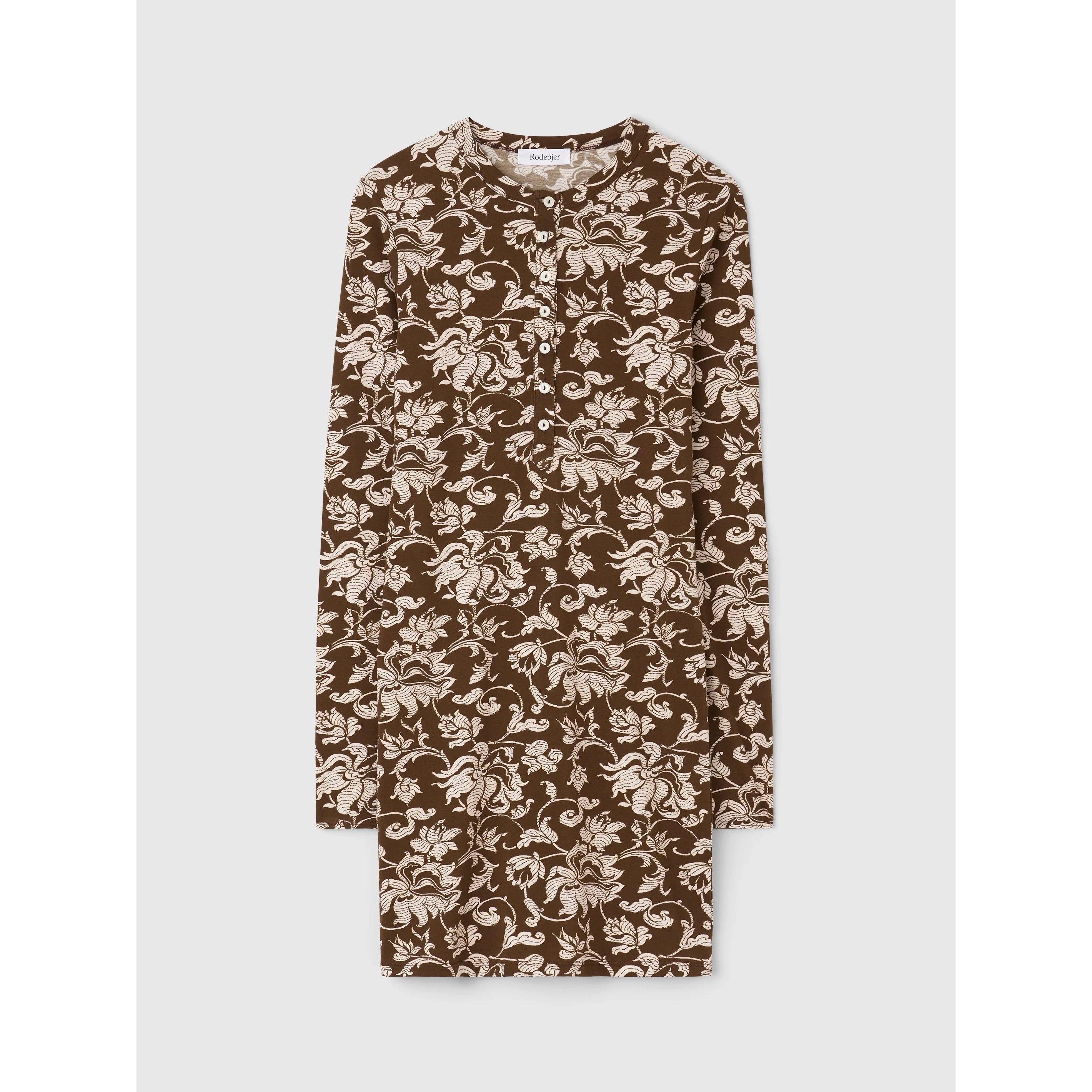 The Kiara henley shirt dress in French Lily Rodebjer