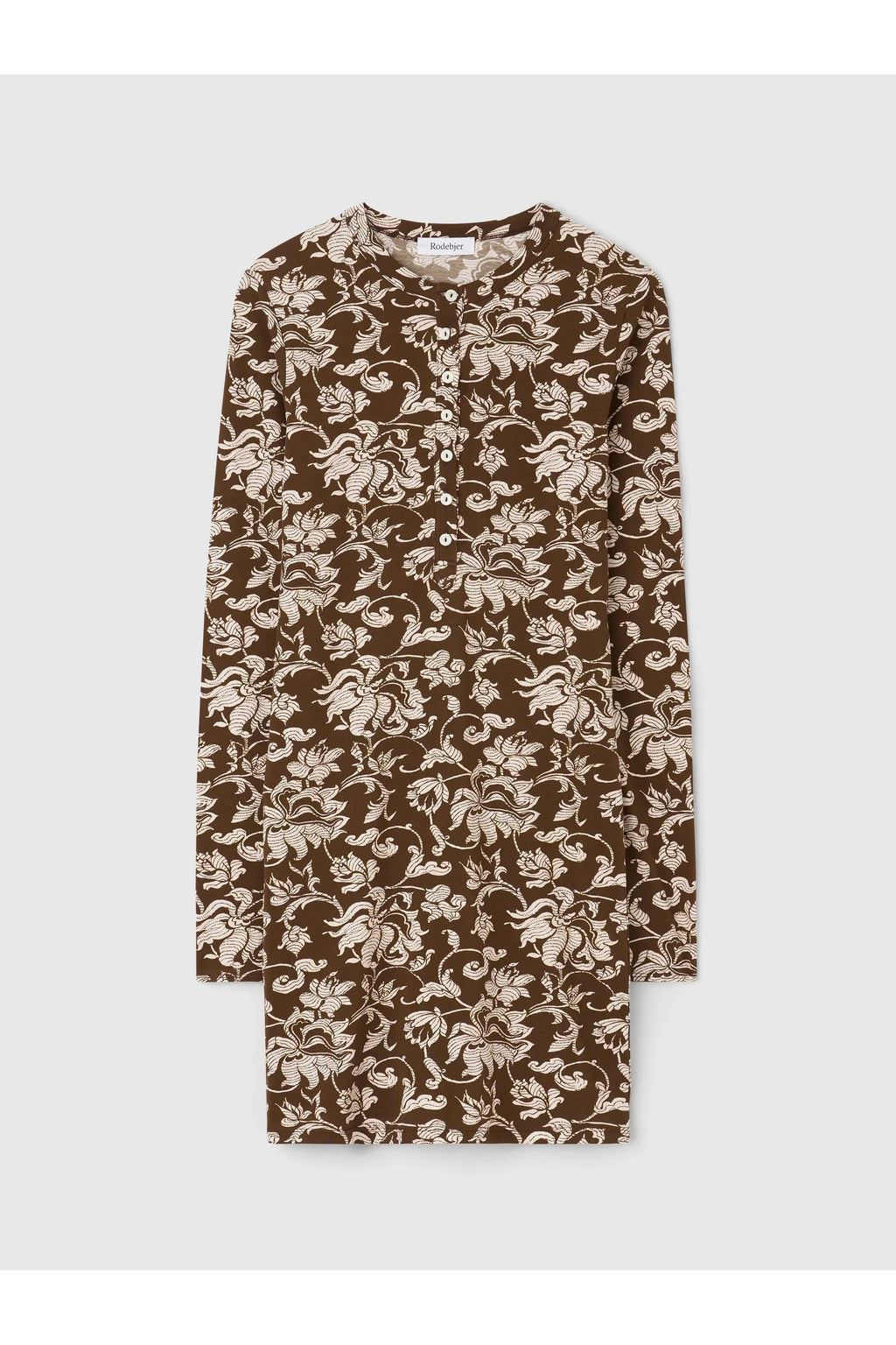 The Kiara henley shirt dress in French Lily Rodebjer