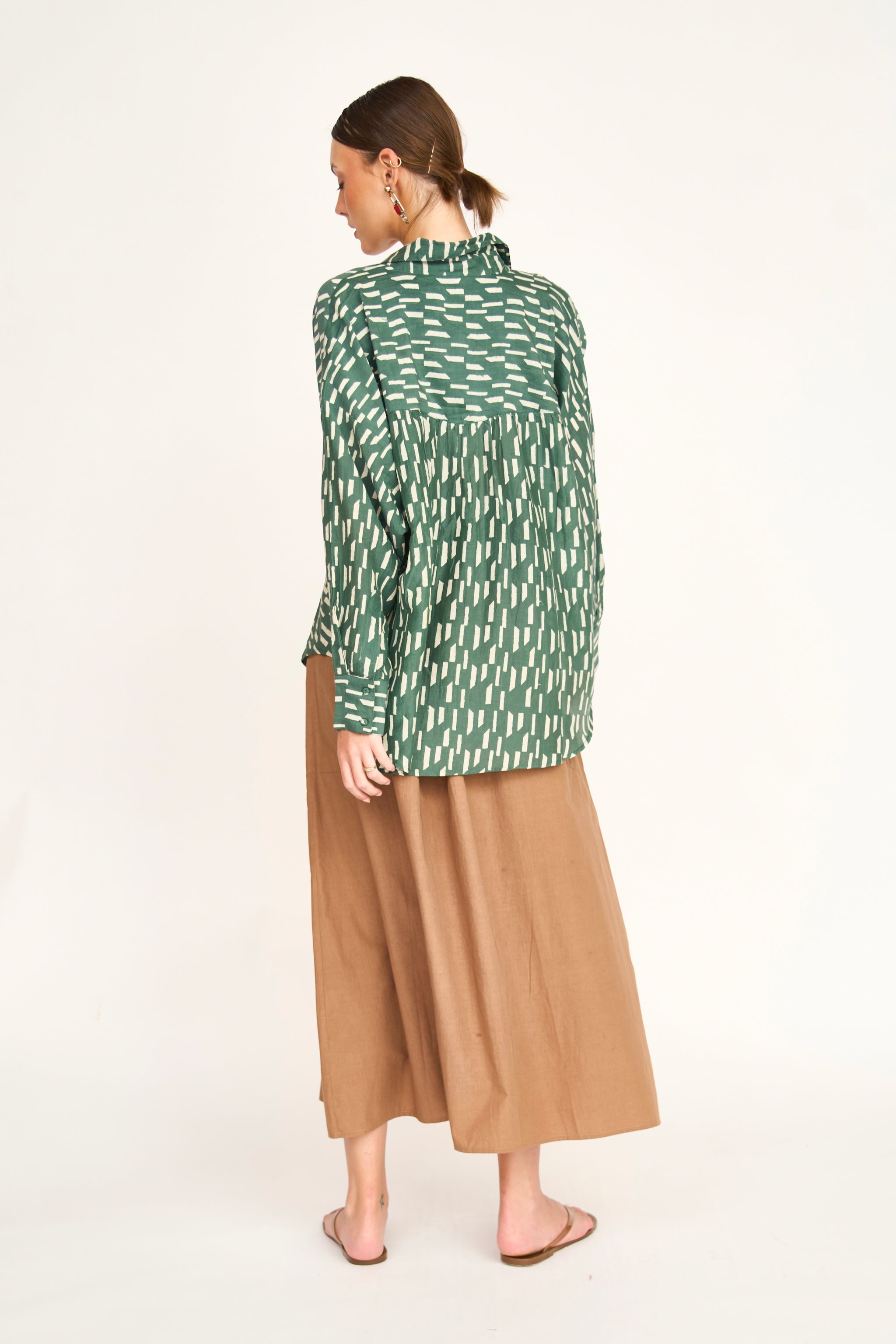 Kyoto Shirt in Verdure Rainfall MIRTH