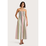 Faithfull Jamie Midi Dress Meleu Stripe Multi