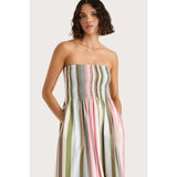 Faithfull Jamie Midi Dress Meleu Stripe Multi