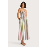 Faithfull Jamie Midi Dress Meleu Stripe Multi