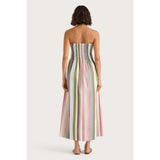 Faithfull Jamie Midi Dress Meleu Stripe Multi