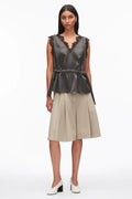 Phillip Lim - Satin Lace Combo SLVLS Top With Waist Tie Phillip Lim