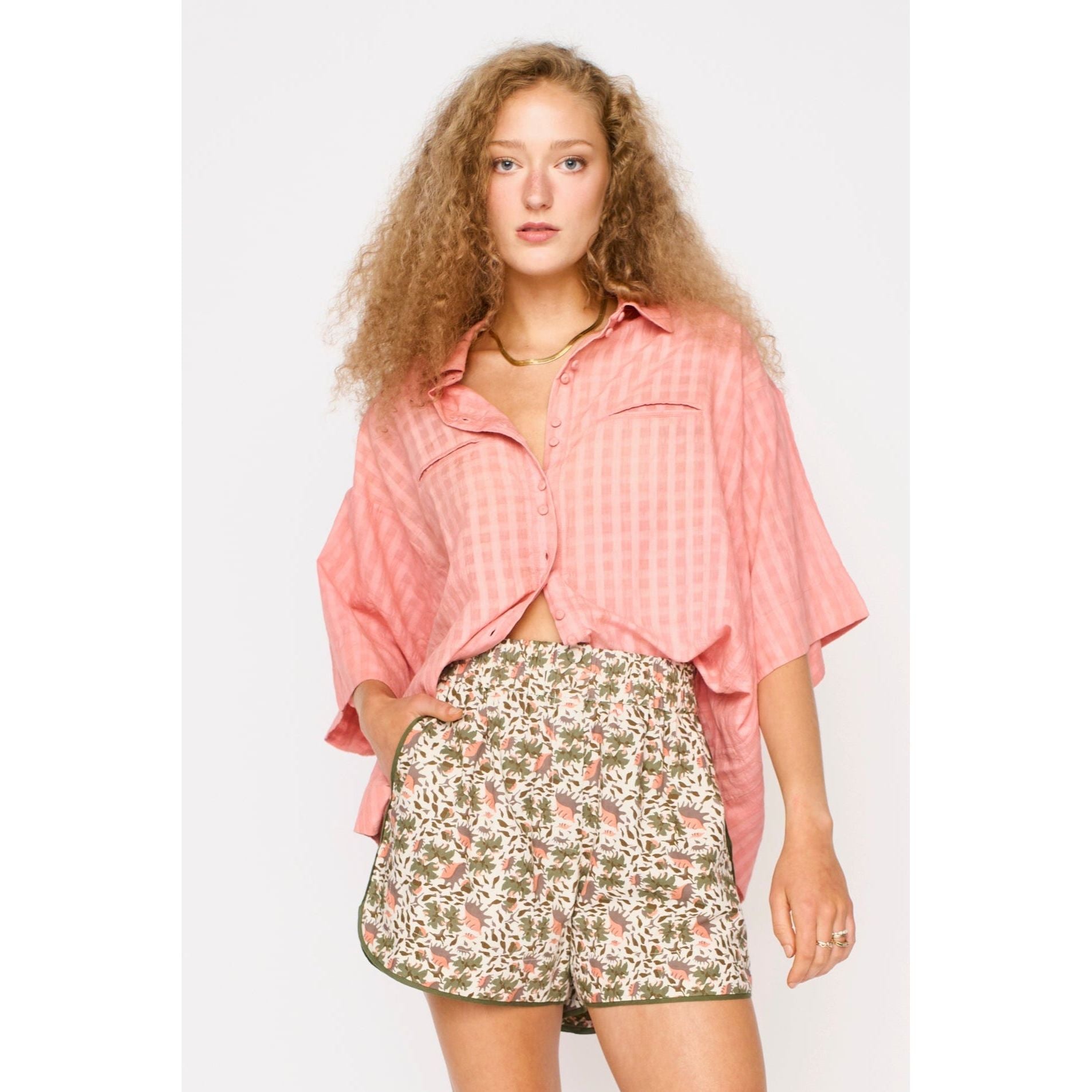 Track Short in Pink Cowrie MIRTH