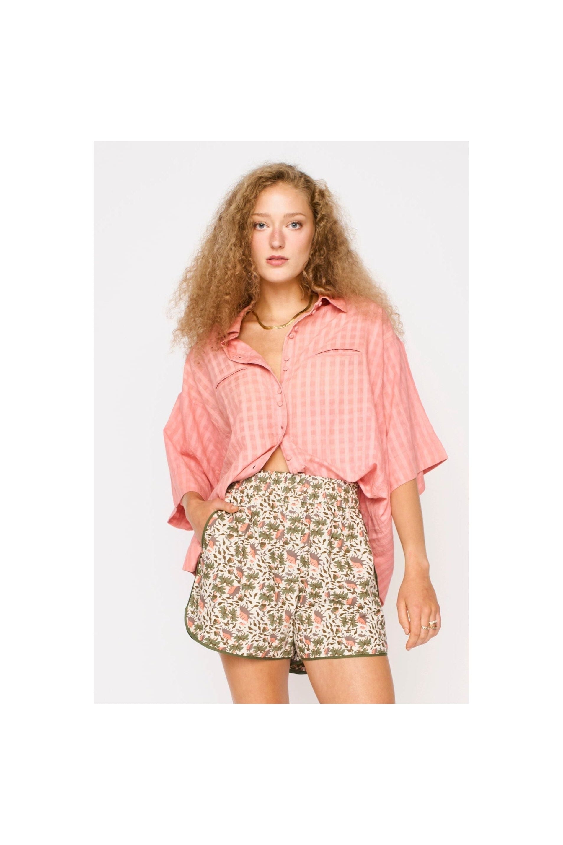 Track Short in Pink Cowrie MIRTH