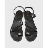 Black Strap Sandals | Diagonal Strap Sandal | Primm's