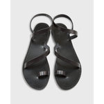 Lavender Diagonal Strap Sandal Black