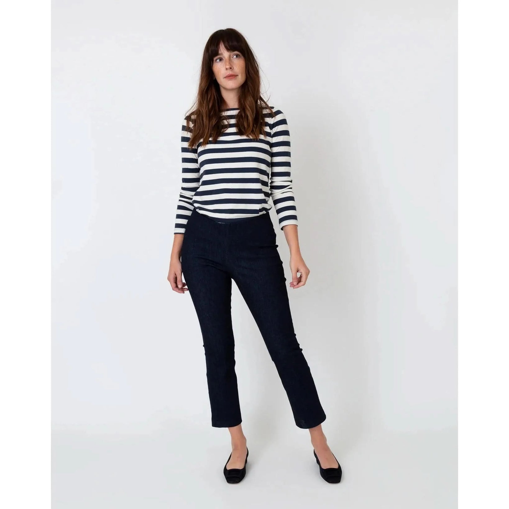 Ann Mashburn Flare Pant in Indigo Stretch Denim