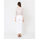 Ann Mashburn Faye Flare Cropped Pant White