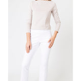 Ann Mashburn Faye Flare Cropped Pant White