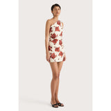 Faithfull Marga Mini Dress Cecile Floral Garnet
