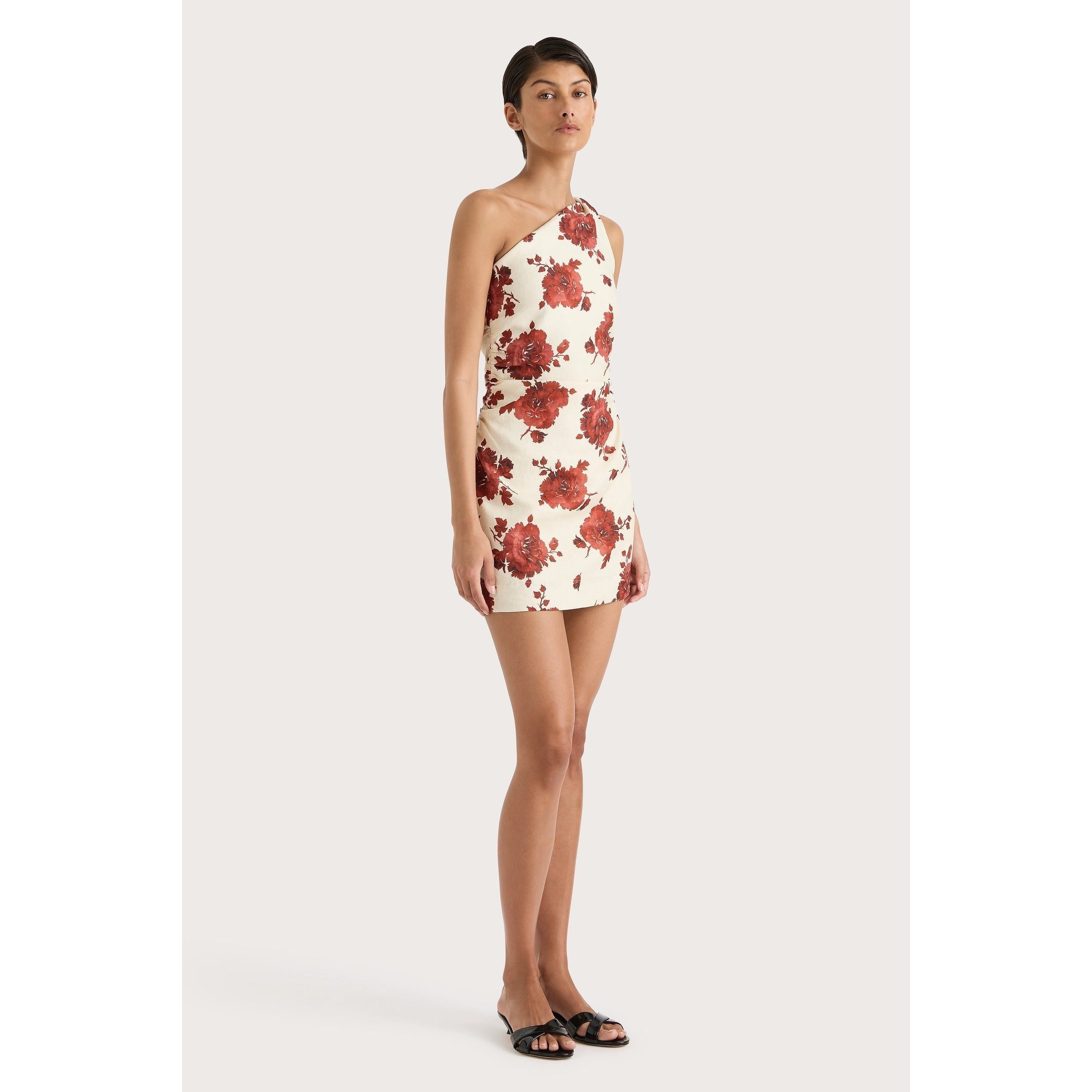 Faithfull Marga Mini Dress Cecile Floral Garnet