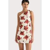 Faithfull Marga Mini Dress Cecile Floral Garnet