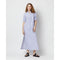 Light Gray Ann Mashburn Frill Talitha Shirtdress Blue/White Stripe Pinpoint